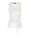 Coperni Distressed Rose Rib Tank Top In White