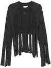 Coperni Shredded Knit Knitwear In Grey