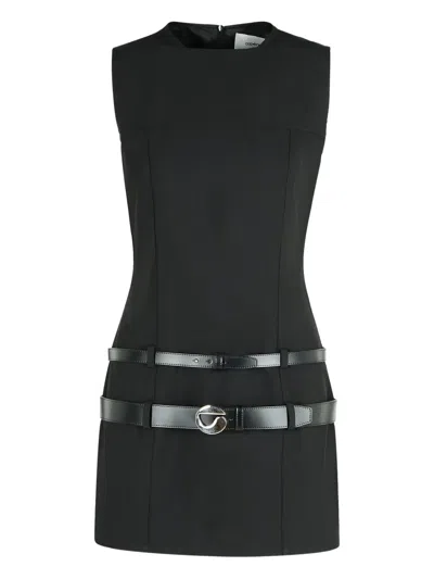 COPERNI DOUBLE-BELT SHIFT MINI DRESS