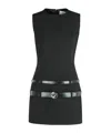 Coperni Black Sleeveless Mini Dress With Two Adjustable Belts On The Front In Tech Fabric Woman In Black