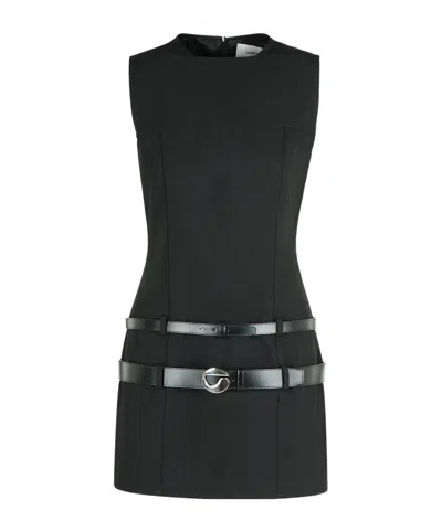 COPERNI DOUBLE-BELT SHIFT MINI DRESS
