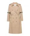 Coperni Hybrid Belted Long Trench Coat In Nude
