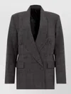 Coperni Double Breasted Blazer Virgin Wool Blend In Gray