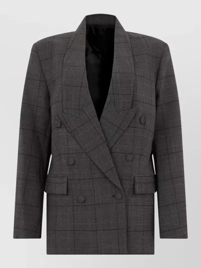 Coperni Double Breasted Blazer Virgin Wool Blend In Gray