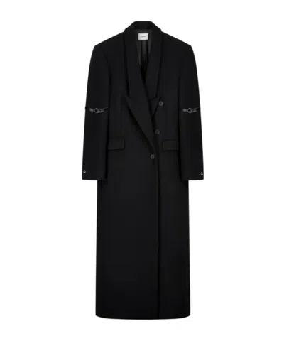 Coperni Double-breasted Coat In Black