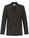 Coperni Pinstripe Double-breasted Blazer In Black