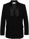 Coperni Double-breasted Recycled-polyester Blazer In Black