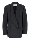 Coperni Double Breasted Tailored Jacket In Grey