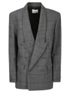 Coperni Double-breasted Tailored Jacket In Grey