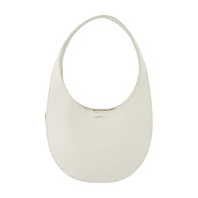 COPERNI COPERNI DOUBLE GUSSET SWIPE BAG - LEATHER - WHITE