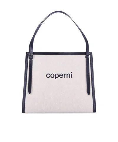 Coperni Double Handle Shoulder Bag In Beige