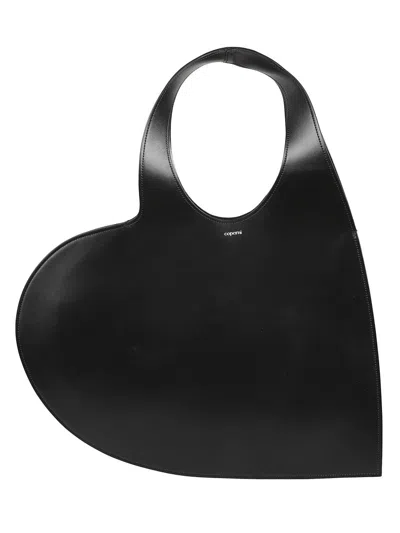 Coperni Double Heart Bag In Black
