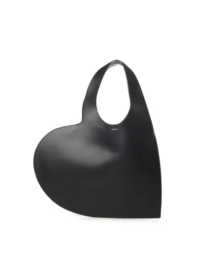COPERNI DOUBLE HEART LEATHER BAG