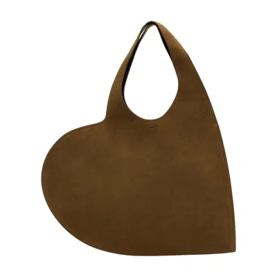Coperni Double Heart Shoulder Bag In Brown