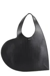 Coperni Heart-shaped Black Bag With Adjustable Shoulder Strap In Black