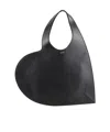 Coperni Heart-shaped Black Bag With Adjustable Shoulder Strap In Black