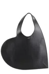 Coperni Heart-shaped Black Bag With Adjustable Shoulder Strap In Black