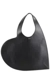 Coperni Double Heart Tote Bag In Black