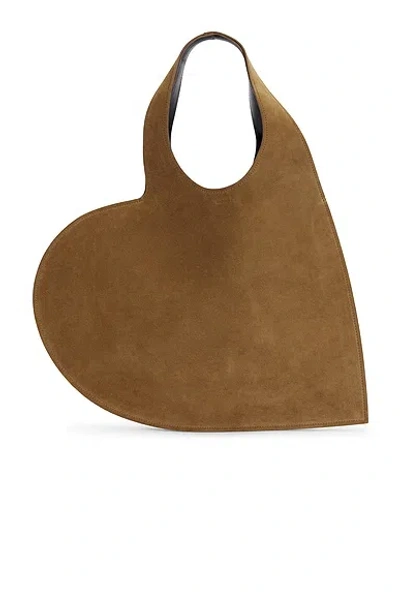 Coperni Double Heart Shoulder Bag In Brown