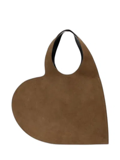 Coperni "double Heart" Tote Bag In Brown