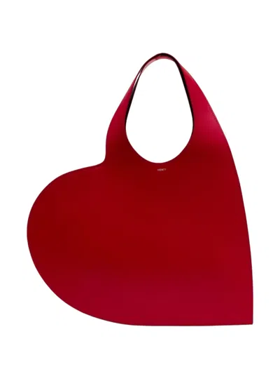 Coperni Double Heart Tote Bag In Red