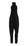 Coperni Double-zipped Sarouel Jumpsuit In Black