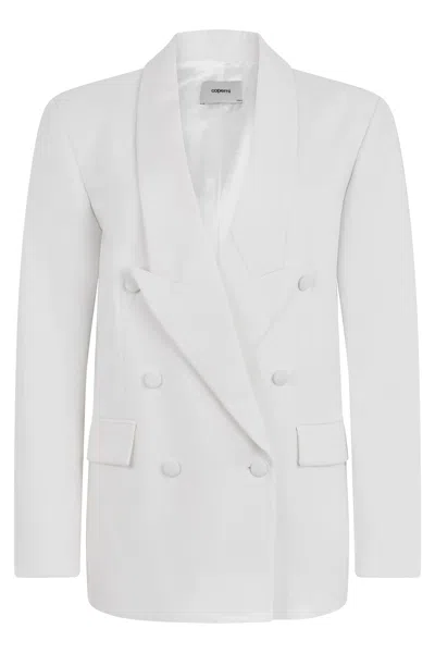 Coperni Double-breasted Elegant Blazer In White