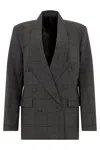 Coperni Double Breasted Blazer Virgin Wool Blend In Gray