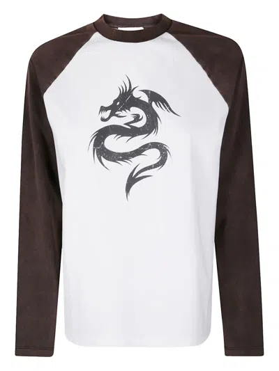 Coperni Dragon Raglan-sleeve T-shirt In White