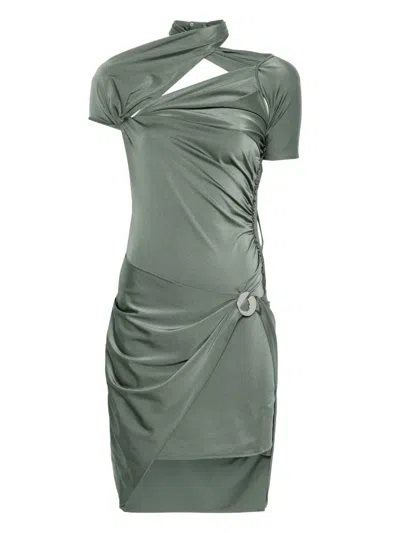 Coperni Draped Asymmetric Dress In Gray