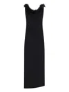 Coperni Draped Maxi Dress In Black