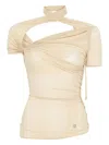Coperni Draped Mesh Top In Multi