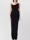Coperni Stretch Jersey Maxi Dress With Decorative Clips