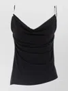 Coperni Draped Neckline Sleeveless Side Slit Top