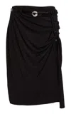 Coperni Draped Suspended Skirt In Black