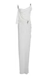 Coperni Draped Washing Clip Gala Dress In White
