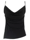 Coperni Draped Neckline Sleeveless Side Slit Top