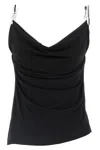 Coperni Draped Neckline Sleeveless Side Slit Top