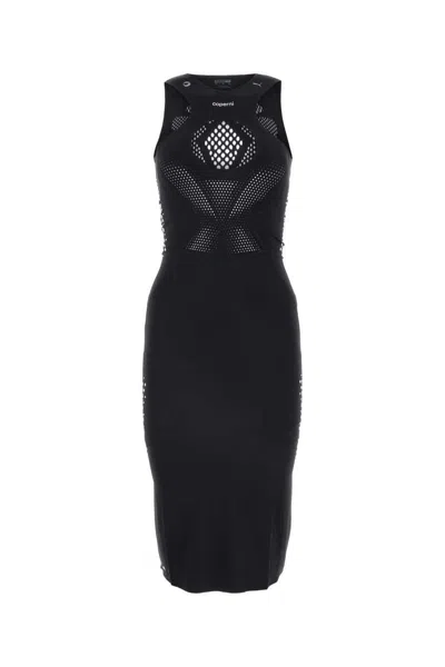 Coperni X Puma Cut-out Detail Midi Dress In Black