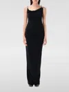 Coperni Stretch Jersey Maxi Dress With Decorative Clips
