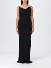 Coperni Knee Length Dress Cowl Neck In Black