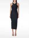 Coperni Embellished Satin-jersey Midi Dress In Schwarz