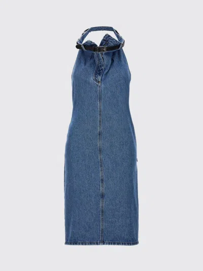 Coperni Open-back Midi Dress In Blue