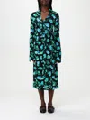 Coperni Apple-print Midi Wrap Shirtdress In Bunt