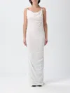 Coperni White Logo Maxi Dress In White
