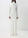 Coperni Snap-embellished Spandex Maxi Dress In Weiss