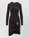 Coperni Dress Suspended Design Asymmetric Hem Buckle In Black
