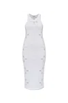 Coperni Dress With Openwork Pattern In White