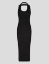 Coperni Stretch Viscose Halter Neckline Midi Dress