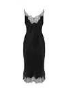 Coperni Denim Asymmetrical Flower Mini Dress In Black